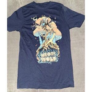 Meow Wolf Baba Yaga Graphic Shirt Mens Large Blue Art Tree House Short Sleeve